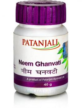 Ним Гхан Вати, 60 таб, Патанджали,  Neem Ghan Vati, 60 tabs, Patanjali